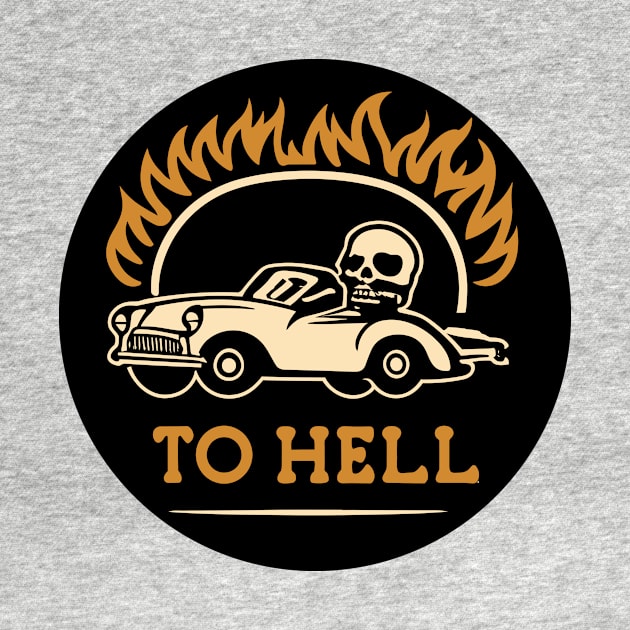 simple car and skull to hell by Kingrocker Clothing